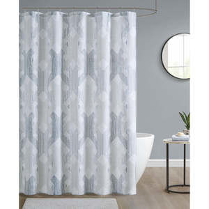 Ink+Ivy Zach Shower Curtain - Blue/grey